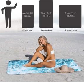 img 3 attached to snailman Microfiber Beach Towel: Fast Drying, Lightweight (60X31) – Perfect for Swimming, Travel, and Showers!