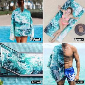 img 2 attached to snailman Microfiber Beach Towel: Fast Drying, Lightweight (60X31) – Perfect for Swimming, Travel, and Showers!