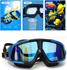 img 1 attached to 🏊 Prescription Swim Goggles with UV Protection and Anti-Fog Coating for Nearsightedness