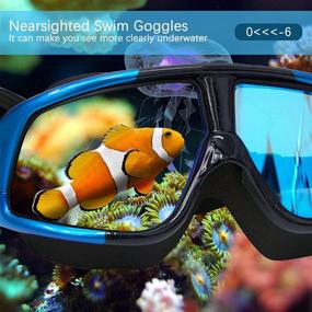 img 3 attached to 🏊 Prescription Swim Goggles with UV Protection and Anti-Fog Coating for Nearsightedness