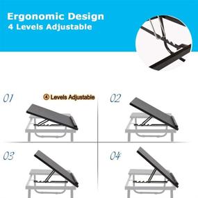 img 1 attached to 🖥️ Улучшите свой опыт работы с ноутбуком с помощью складного столика Asltoy Lap Desk Stand