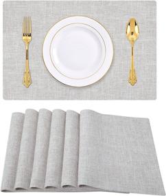 img 4 attached to 🍽️ Enhance Dining Experience with Homaxy Placemats: Resistant, Washable, and Anti-Slip!