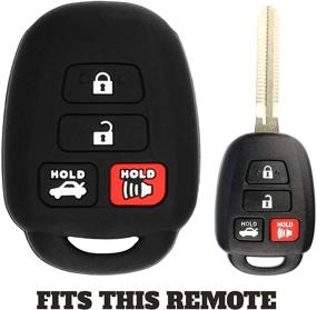 img 1 attached to 🔑 KeyGuardz: Мягкий резиновый защитный чехол для брелока Toyota Camry Corolla Rav4 HYQ12BDM безключевого входа в автомобиль