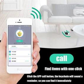 img 2 attached to Черный брелок-трекер с GPS для подключения к Bluetooth телефона, умное анти-потерянное устройство - включена заменяемая батарея.