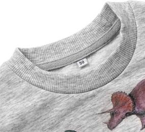 img 3 attached to Trendy Crewneck Pullover Sweatshirts for Toddler Boys in Fashionable Hoodies & Sweatshirts