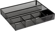🗂️ efficient metal mesh desk drawer organizer - rolodex (22131) 11.75" x 15.25" - black логотип