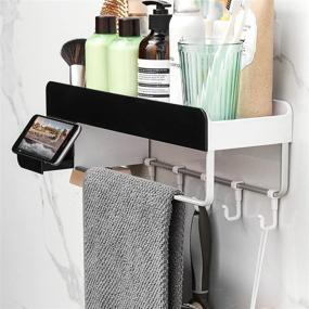 img 4 attached to Adhesive Bathroom Volpone Organizer Drilling（Black