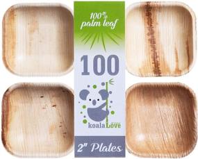 img 2 attached to KoalaLove 100% Compostable Disposable Mini Sushi/Cake Palm Leaf Plates Bulk – Eco-Friendly & Biodegradable Party Tableware Alternative to Plastic