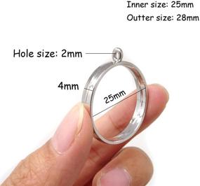 img 3 attached to 💍 Honbay 10PCS 25mm Round Frame Pendant: Perfect for Exquisite Jewelry Making