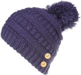 img 3 attached to Warm and Cozy ACTLATI Kids Beanie: Winter Knit Hat with 4 Button Mask Holder for Boys and Girls