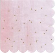 🌟 pack of 16 fire and creme stars large foiled party paper napkins in gold pink white ombre - 13 x 13 inches logo