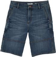 stylish and practical: 🩳 wrangler boys' straight fit utility short logo