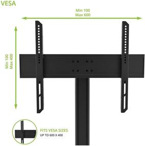 img 3 attached to 📺 Kanto TTS100 Tabletop TV Stand: Height Adjustable, Swivels up to 30°, Supports 37-60 inch TVs