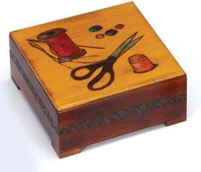 img 4 attached to 🎁 Handmade Linden Wood Sewing Box - Exclusive Gift from Poland Wood Art for Weddings & Mother's Day