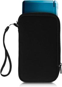 img 4 attached to 🎮 Protective Neoprene Carrying Case for Nintendo 3DS XL - Black with Zipper