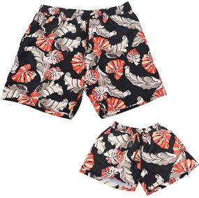 img 1 attached to OMZIN Matching Beachwear Holiday 10 12 Boys' Clothing and Swim