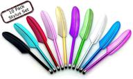 🖊️ feather stylus bundle - 10 pack for all touchscreen devices including ipad, iphone, google tablets, and more! logo