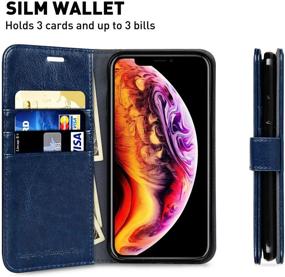 img 2 attached to 📱 Protect and Organize: iPhone Xs MAX Wallet Case with Glass Screen Protector Included
