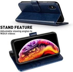 img 1 attached to 📱 Protect and Organize: iPhone Xs MAX Wallet Case with Glass Screen Protector Included