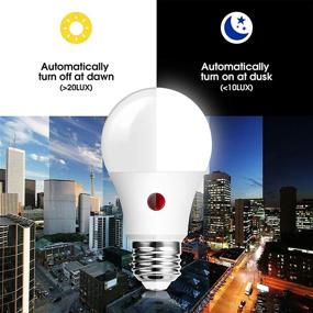 img 3 attached to 🌞 LOHAS Dusk to Dawn Outdoor Light Bulbs, Daylight 5000K A19 LED Bulb, 9W Photocell Sensor, Auto On/Off, E26 Base for Garage, UL Listed, 2 Pack