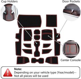 img 2 attached to 🚗 DZG Лайнеры центральной консоли для Honda Accord 2018-2021 - Водонепроницаемые вставки для держателей стаканов, антипыльные лайнеры карманов дверей - Автомобильные аксессуары (17 шт.)