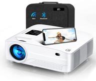 📽️ xinda native 1080p wifi bluetooth projector 4k - 9800 lum with 450" display - supports 4p/4d keystone correction, dolby, zoom - ideal for home, outdoor, ios/android/ps4 (white) logo