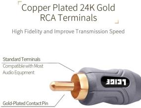 img 2 attached to Адаптер-разветвитель LEIGESAUDIO на 1 фут, 2 мужских в 1 женский RCA: высококачественный стерео-кабель RCA 2 шт. для легкого подключения аудио и смешивания (2 мужских в 1 женский) (2М1Ж)