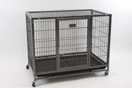 🏠 37% homey pet heavy-duty metal open top cage with floor grid, casters, and tray logo