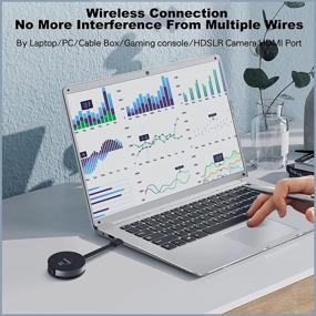 img 2 attached to 📶 Elegant Choice HDMI Wireless Transmitter & Receiver, 4K@30Hz Wireless HDMI Extender Kit with WiFi 2.4/5GHz, Miracast Airplay DLNA Support - Stream Video/Audio to TV/Projector/Monitor