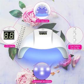img 2 attached to 💅 Professional 36W Nail Lamp: Advanced UV LED Light with LCD Display, Timer Setting - Perfect Nail Dryer for Gel Polish, Salon White