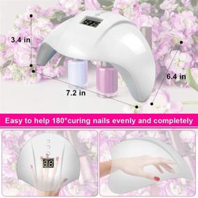 img 3 attached to 💅 Professional 36W Nail Lamp: Advanced UV LED Light with LCD Display, Timer Setting - Perfect Nail Dryer for Gel Polish, Salon White