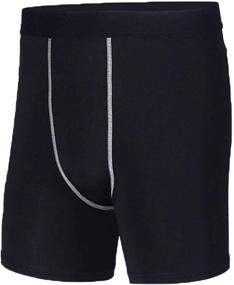 img 3 attached to 🏃 LANBAOSI Boys' Compression Shorts: Youth Cool Dry Baselayer Sports Tights for Active Performance