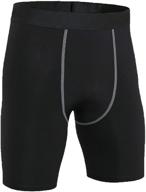 🏃 lanbaosi boys' compression shorts: youth cool dry baselayer sports tights for active performance logo