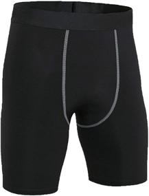 img 4 attached to 🏃 LANBAOSI Boys' Compression Shorts: Youth Cool Dry Baselayer Sports Tights for Active Performance