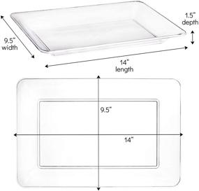 img 3 attached to 🍽️ Plasticpro Disposable Plastic Serving Trays: Reliable Food Service Equipment & Supplies