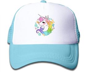 img 4 attached to 🦄 Adorable Unicorn-Themed Trucker Hat: A Perfect Accessory for Boys with Adjustable Fit by Waldeal