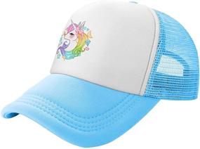 img 3 attached to 🦄 Adorable Unicorn-Themed Trucker Hat: A Perfect Accessory for Boys with Adjustable Fit by Waldeal