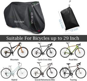 img 1 attached to 🚲 Ultimate Protection: Waterproof Bike Cover with Double Stitching & Heat Sealed Seams - Ideal for Mountain Road Electric Bike Hybrid Outdoor Storage