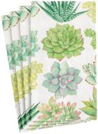 caspari succulents paper guest napkins logo