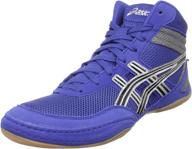 👟 asics men's athletic wrestling shoes - silver charcoal, us size логотип