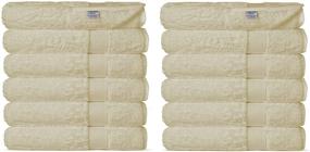 img 2 attached to 🛀 Chakir Turkish Linens Luxury Ultra Soft Bamboo 12-Piece Washcloths - Plush, Highly Absorbent, and Eco-Friendly (Beige)