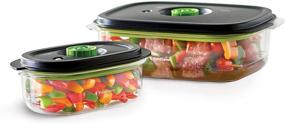 img 4 attached to 🍱 FoodSaver 2116382: Preserve & Marinate with Vacuum Containers - 3, 10 Cup Capacity (Clear)