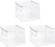 🔒 3-pack clear zippered organizers by amazon basics logo