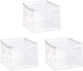img 4 attached to 🔒 3-Pack Clear Zippered Organizers by Amazon Basics