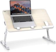 saiji laptop bed tray table: adjustable stand for comfortable laptop use anywhere! logo