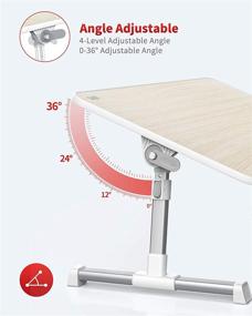 img 1 attached to SAIJI Laptop Bed Tray Table: Adjustable Stand for Comfortable Laptop Use Anywhere!