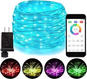 img 4 attached to 🎄 Blingstar Fairy Lights 16 Color Changing Christmas Lights: Twinkle 66Ft 200 LED String Lights for Indoor/Outdoor Decor - APP Controlled Waterproof Clear Wire Lights with Timer