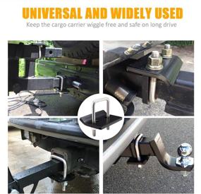 img 3 attached to Зажим для фаркопов Mictuning для фаркопов диаметром 1,25 дюйма и 2 дюйма - тяжелая 🔒 антивибрационная стабилизация для минимизации движения платформы фаркопа, грузового контейнера, велосипедного крючка, шарового крепления прицепа.