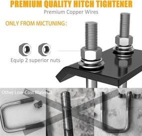 img 1 attached to Зажим для фаркопов Mictuning для фаркопов диаметром 1,25 дюйма и 2 дюйма - тяжелая 🔒 антивибрационная стабилизация для минимизации движения платформы фаркопа, грузового контейнера, велосипедного крючка, шарового крепления прицепа.