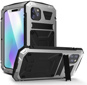 img 4 attached to 📱 Durable and Stylish Gogofun Waterproof Case for iPhone 11 Pro Max - Full Body Protection, Built-in Screen Protector, Kickstand - Silver